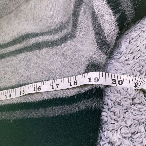 RAFELLA M Lambswool / Angora Grey Striped Sweater - Picture 5 of 11